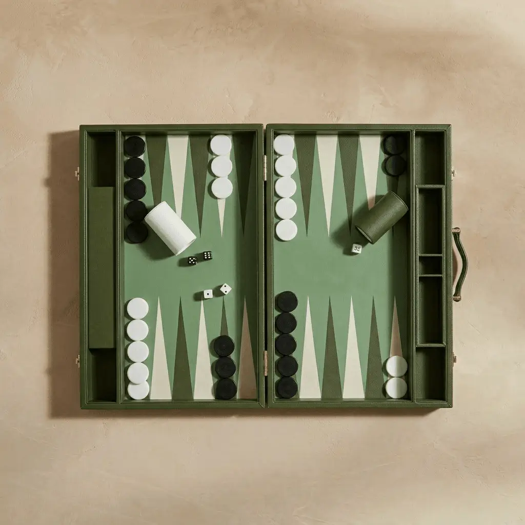 Leather Backgammon Set