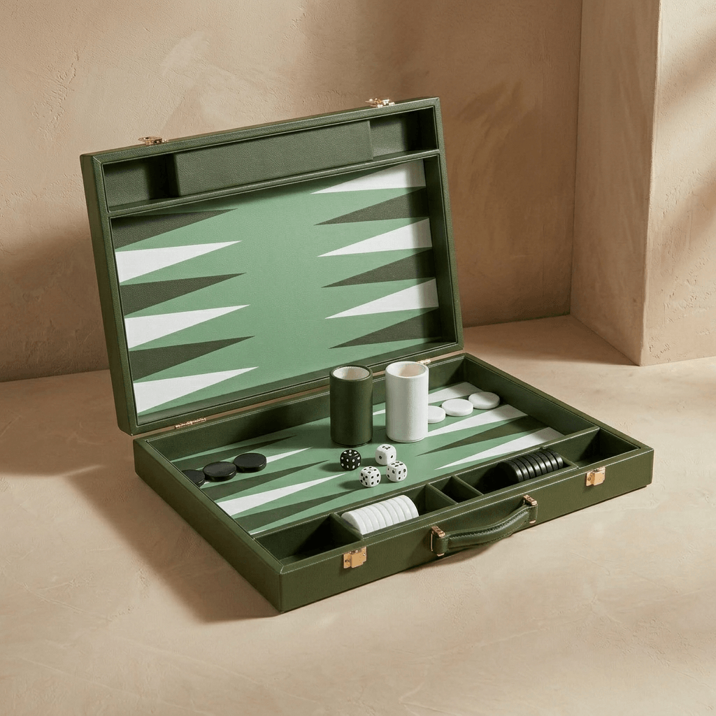 Leather Backgammon Set