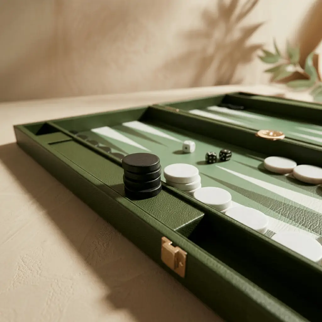 Leather Backgammon Set
